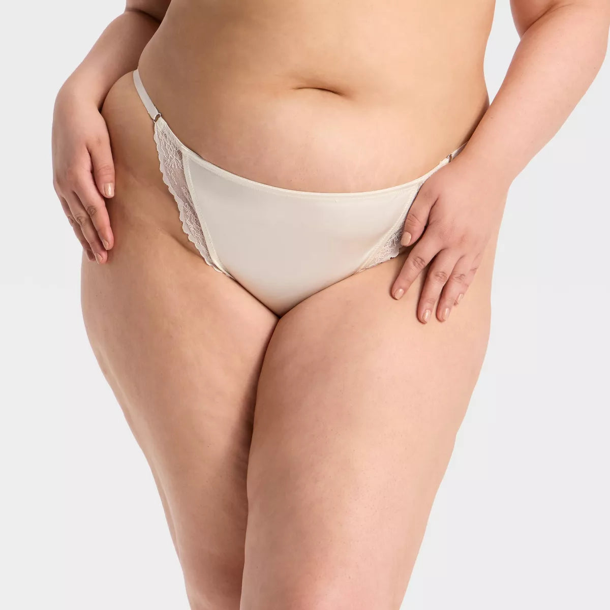 Women'S Satin and Lace Lingerie Cheeky Underwear - Auden