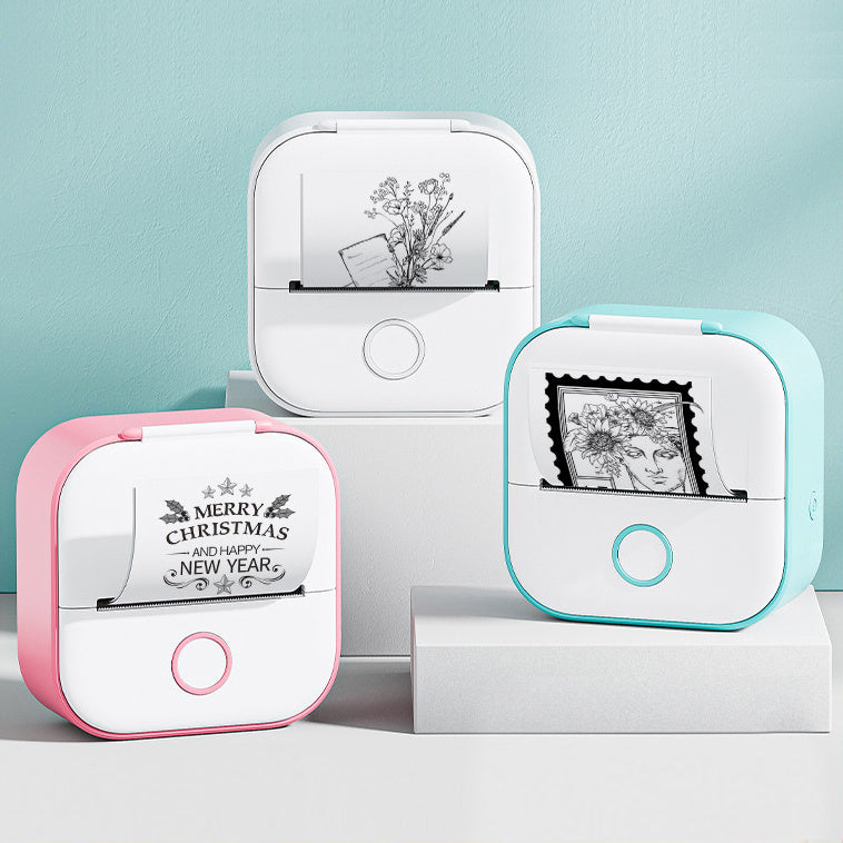Portable Mini Thermal Label Printer Home Photo Printer Student Wrong Question Printer Bluetooth-compatible Mini Label Printer Price Tag - Alrickas’ UNIQUE BOUTIQUE