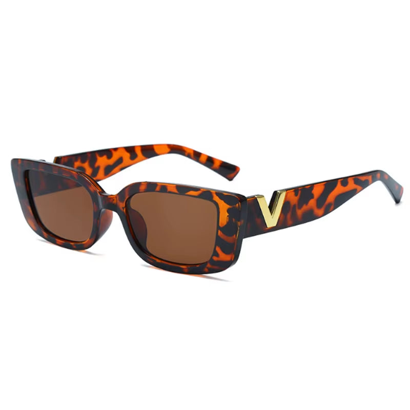 Fashion Rectangle Sunglasses Women Luxury Brand Vintage Small Frame Sun Glasses Ladies Classic Black Square Eyeglasses Oculos