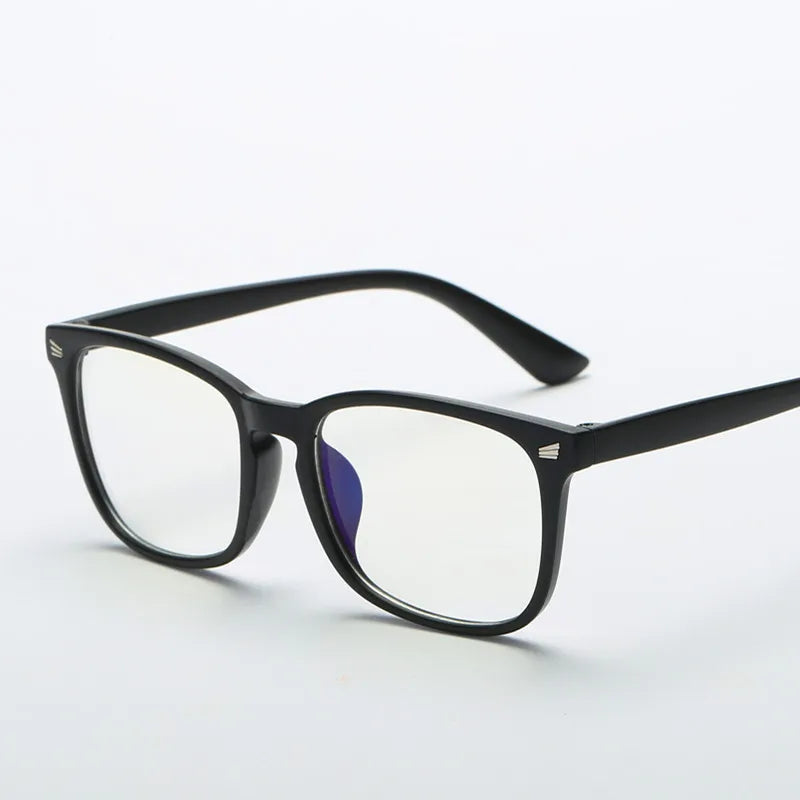 Fashion Unisex anti Blue Light Square Plain Glasses Full Frame Glasses for Men and Women Radiation Protection Optical Glasses