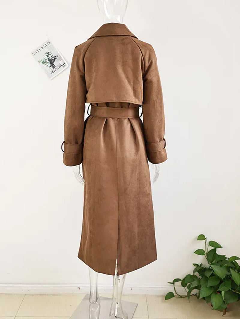 Women'S Trench Coats Winter Long Shirt Dress Women Brown Windbreak Coat Korean plus Large Size Casual Outerwear Thickening Fashion