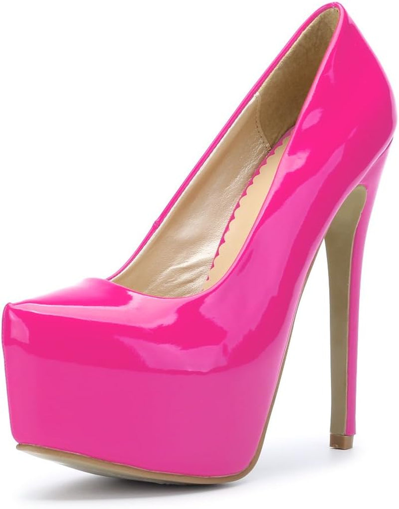 Women'S Hidden Platform Stiletto High Heels Slip on Pumps