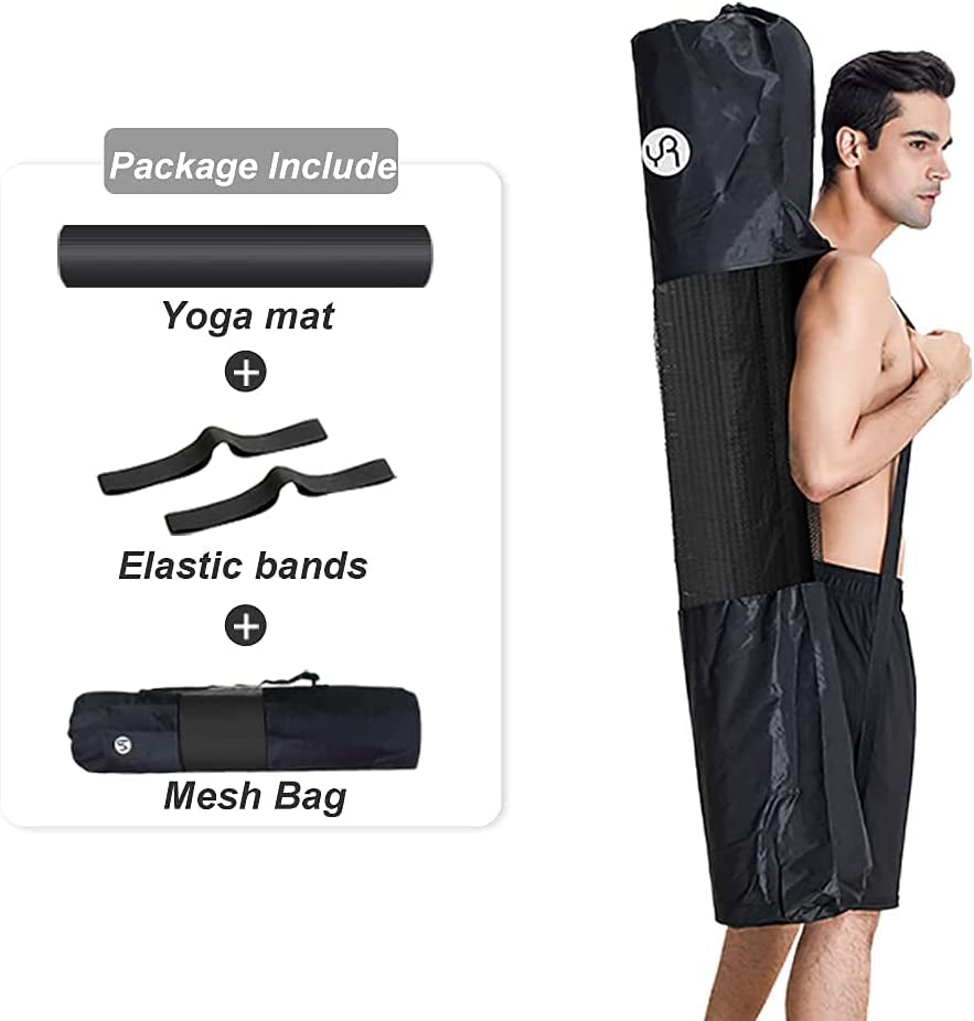 Extra Large 6x4 Ft Yoga Mat - 10mm Thick Ultra Comfortable Fitness Mat for Home Yoga, Pilates & Stretching - Navy Blue - Alrickas’ UNIQUE BOUTIQUE