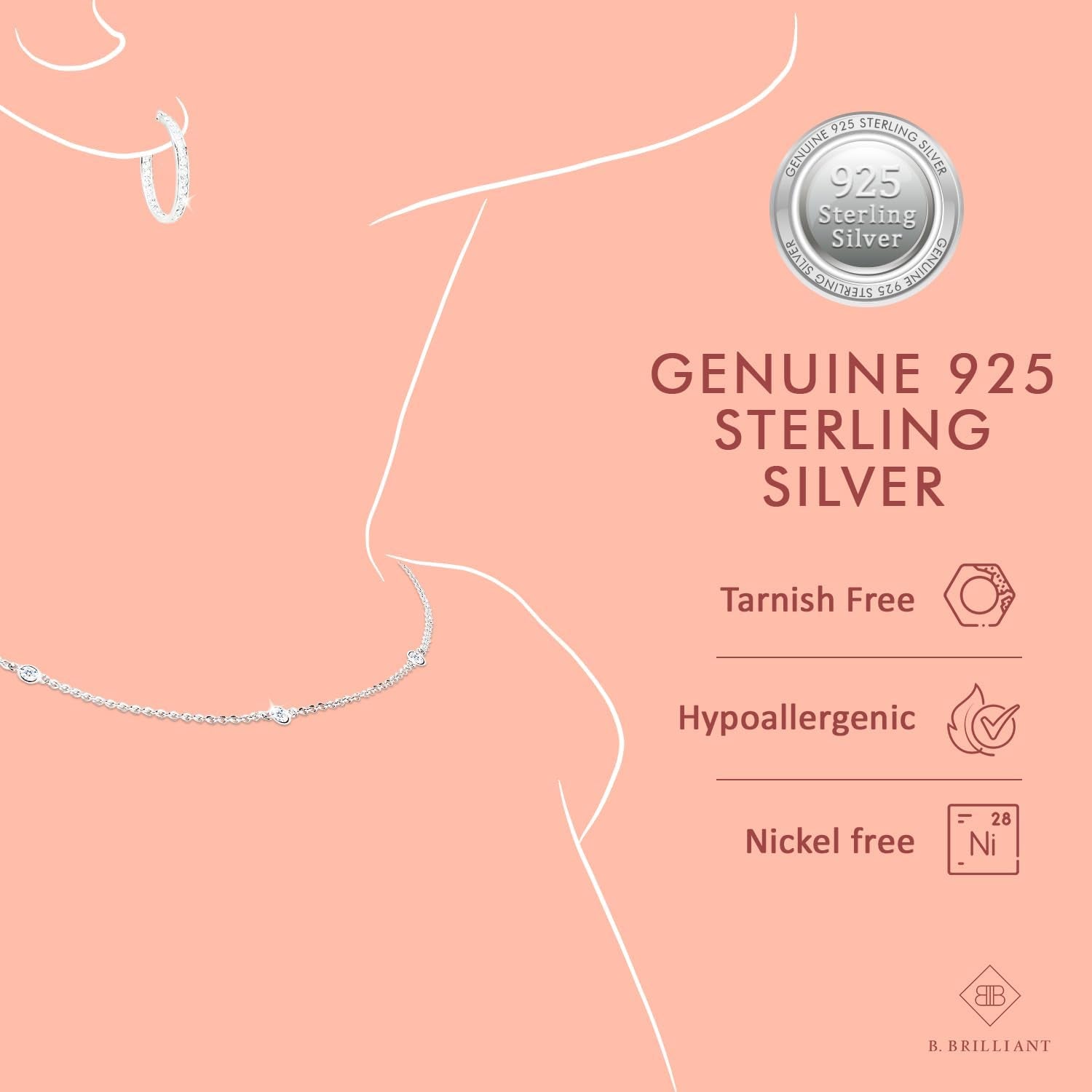 Elegant Sterling Silver Love Knot Necklace with Birthstone Pendant for Women - Alrickas’ UNIQUE BOUTIQUE