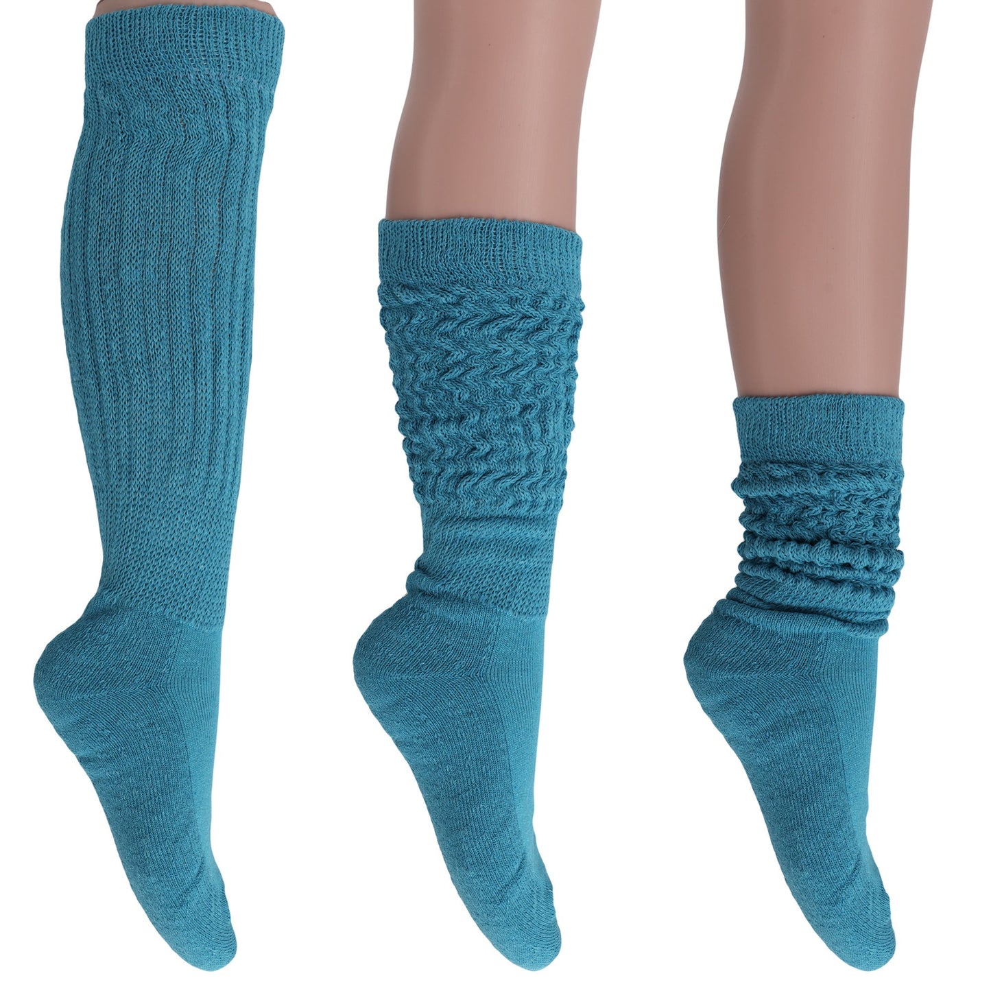 Women's Slouch Socks – Soft Cotton Scrunch Socks, Retro Knee-High Boot Socks for Casual Wear & Comfort (2 Pairs)-10