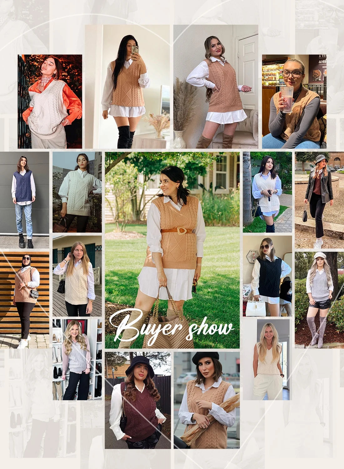 Chic Women's Vintage Sleeveless Knitted Sweater Vest - Perfect for Fall! - Alrickas’ UNIQUE BOUTIQUE
