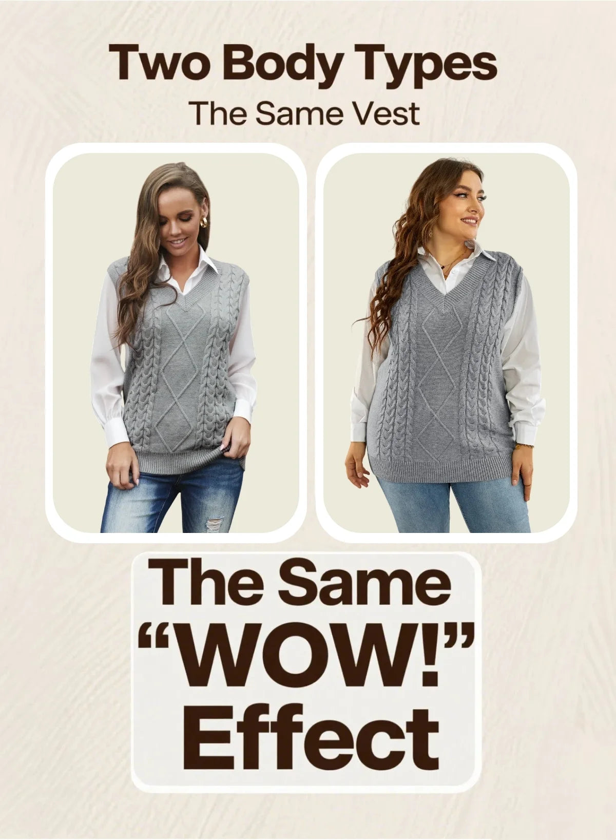 Chic Women's Vintage Sleeveless Knitted Sweater Vest - Perfect for Fall! - Alrickas’ UNIQUE BOUTIQUE