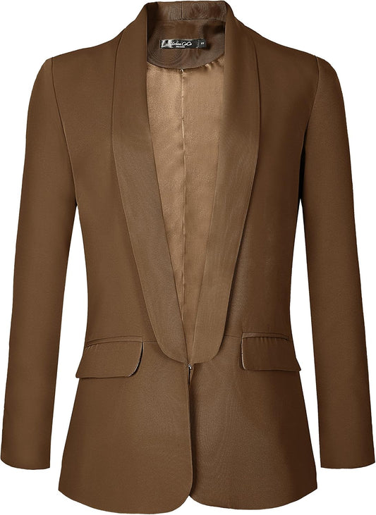 Chic Women's Open Front Office Blazer - Perfect for Professional Workwear - Alrickas’ UNIQUE BOUTIQUE
