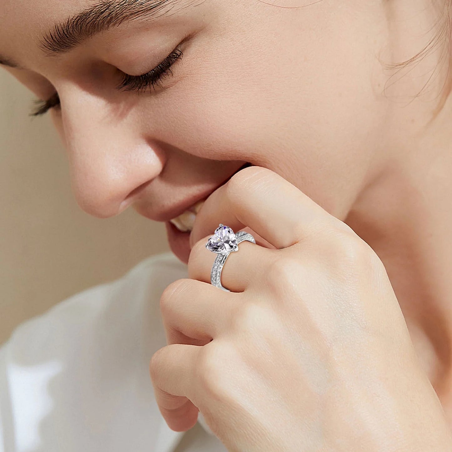 Stunning 3-In-1 Rhinestone Stainless Steel Promise Ring - Perfect for Every Occasion! - Alrickas’ UNIQUE BOUTIQUE