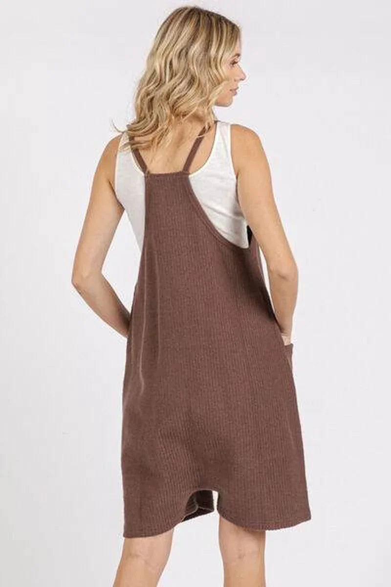 Chic Mittoshop Scoop Neck Spaghetti Strap Overalls with Convenient Pockets - Alrickas’ UNIQUE BOUTIQUE