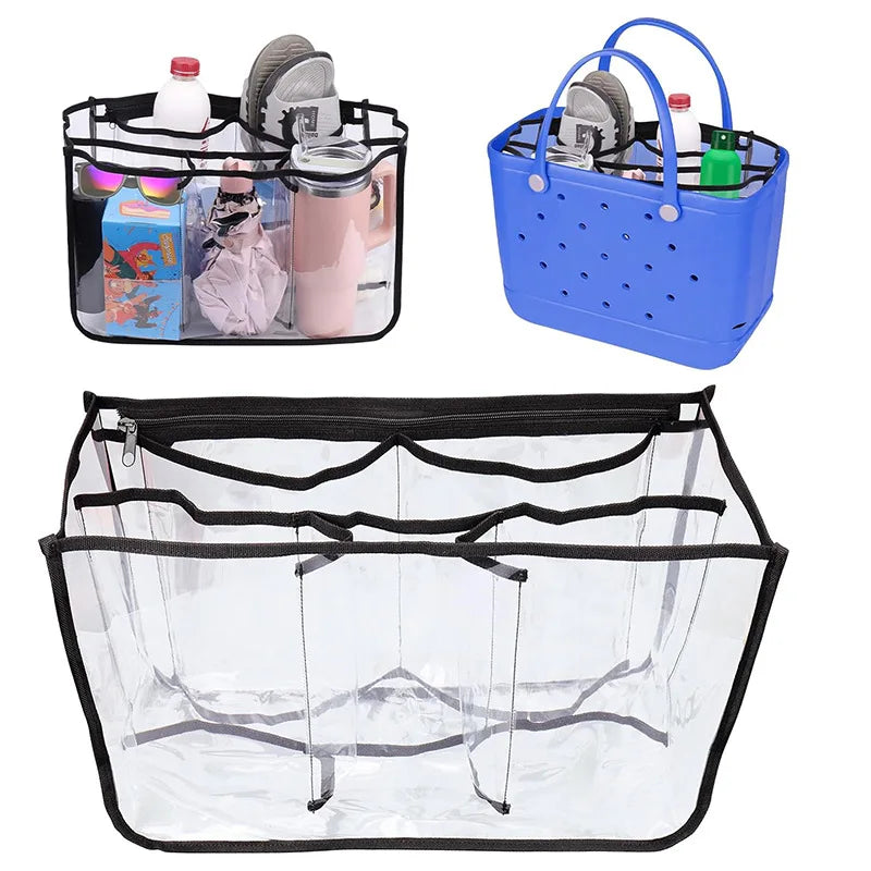 Extra Large Waterproof Clear Insert Bogg Bag - Perfect Summer Beach & Pool Handbag with Storage Organizer - Alrickas’ UNIQUE BOUTIQUE