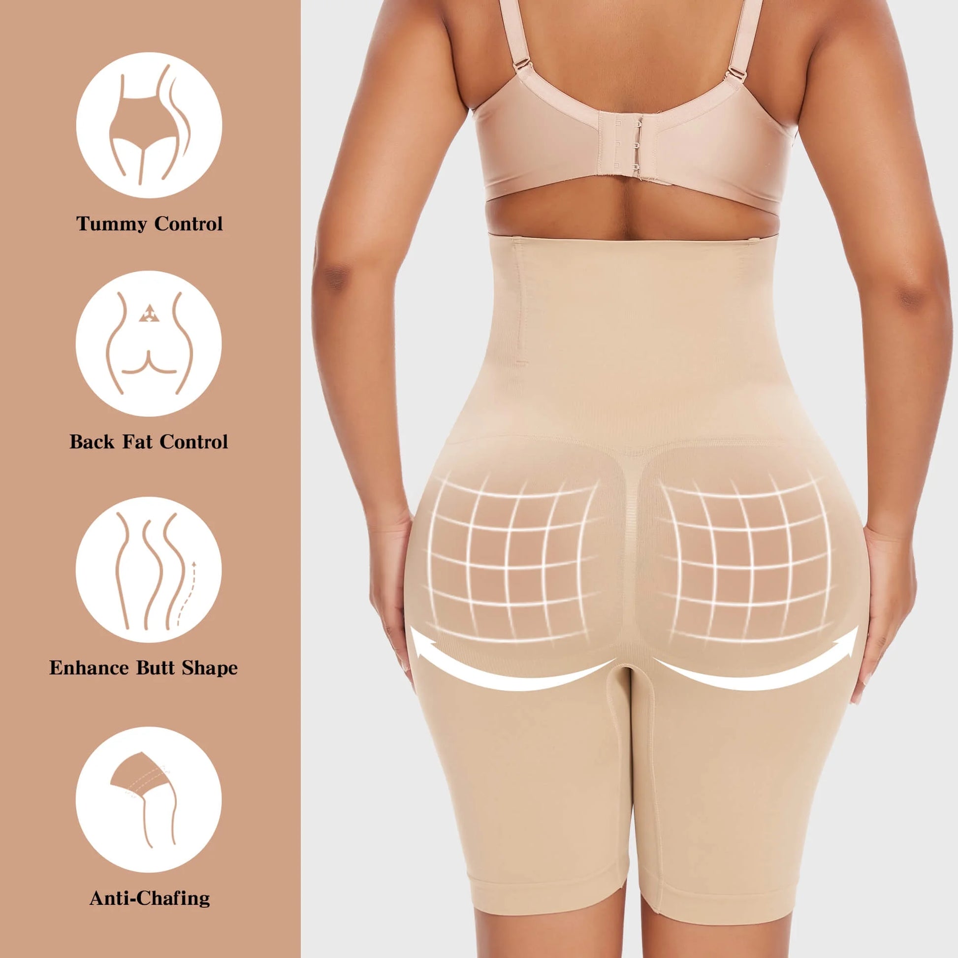 High-Waisted Tummy Control Shapewear - Slimming & Lifting Body Shaper Panties for Women - Alrickas’ UNIQUE BOUTIQUE