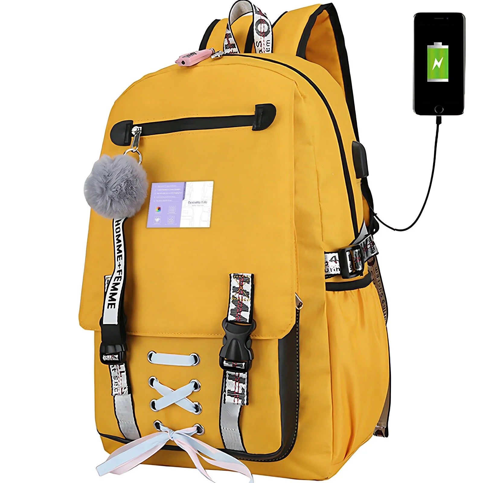 Stylish Waterproof Teenage Backpack with Anti-Theft Lock & USB Port - Perfect for School, College & Travel! - Alrickas’ UNIQUE BOUTIQUE