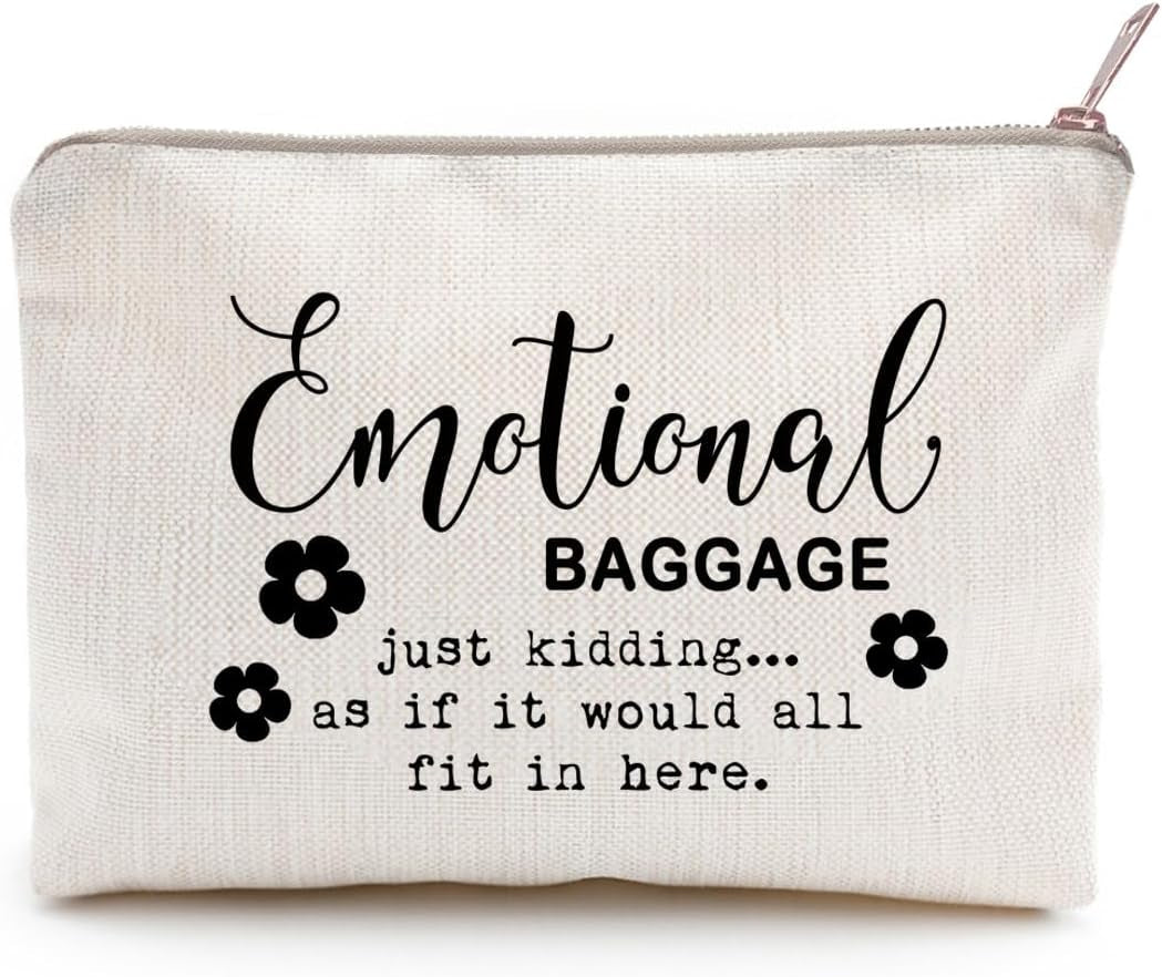 Emotional Baggage Bag, Make up Bag, Funny Make up Bag, Gift for Her, Funny Tote Bag, Emotional Baggage, Sister Gifts, Best Friends Gifts, Makeup Case, Makeup Bag Gift