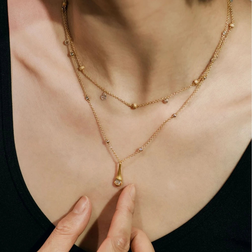 Stunning Vintage 18K Gold Plated 925 Sterling Silver Lab Sapphire Pendant Necklace - Perfect Anniversary Gift! - Alrickas’ UNIQUE BOUTIQUE