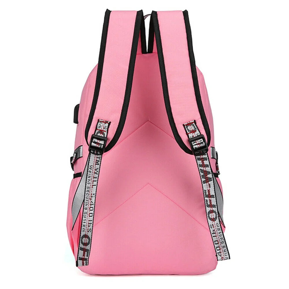 Women Girls School Bag Waterproof Teenage Backpack with anti Theft Lock USB Port College Bookbags Student Laptop