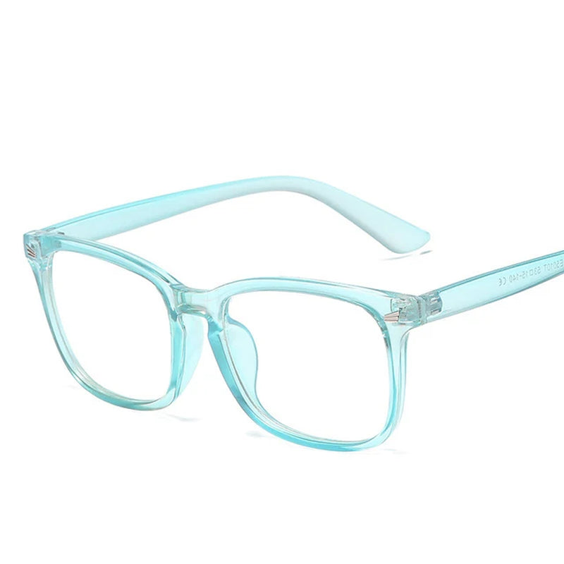 Fashion Unisex anti Blue Light Square Plain Glasses Full Frame Glasses for Men and Women Radiation Protection Optical Glasses