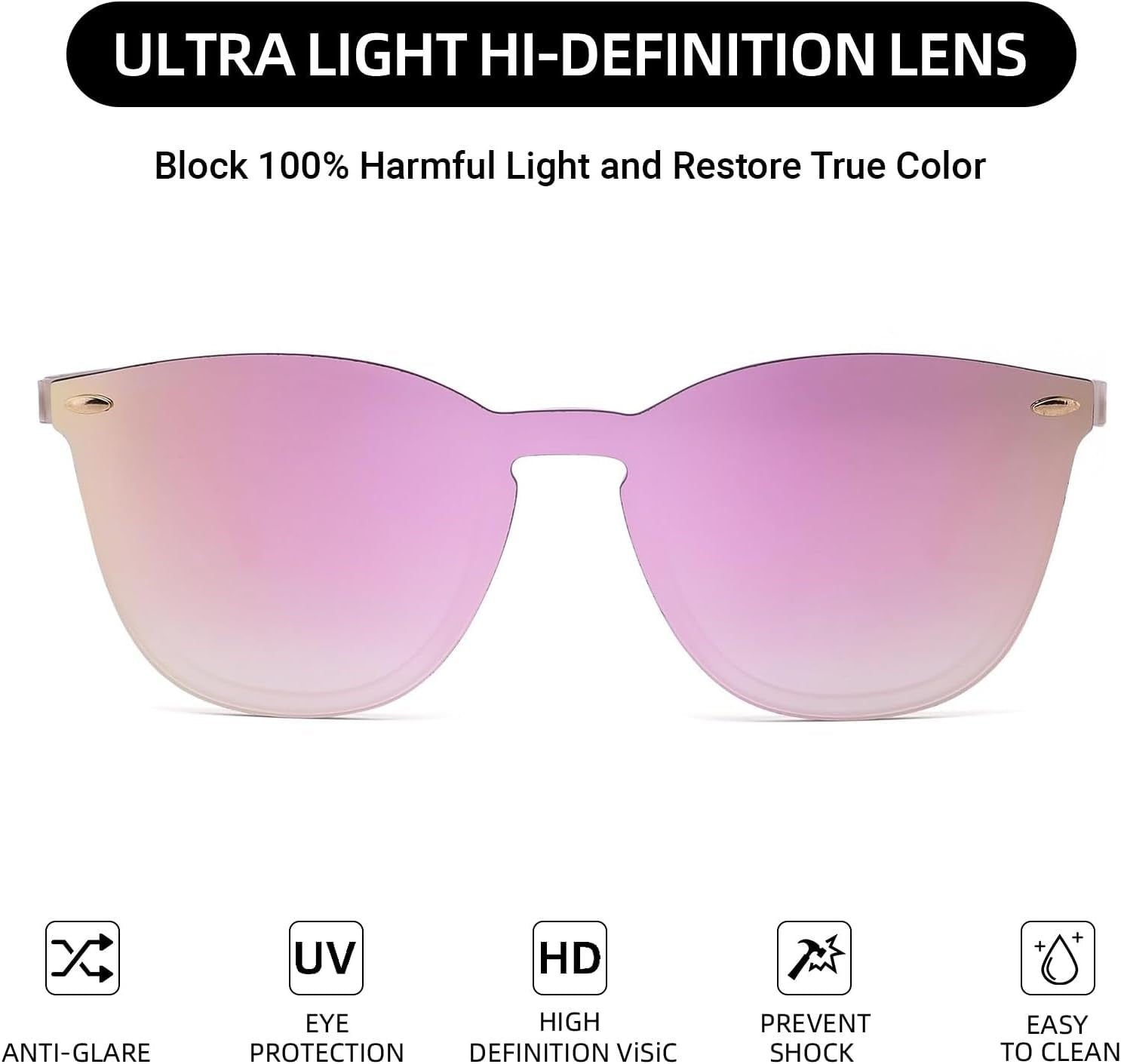Stylish Rimless Reflective Sunglasses for Trendy Men and Women - Alrickas’ UNIQUE BOUTIQUE