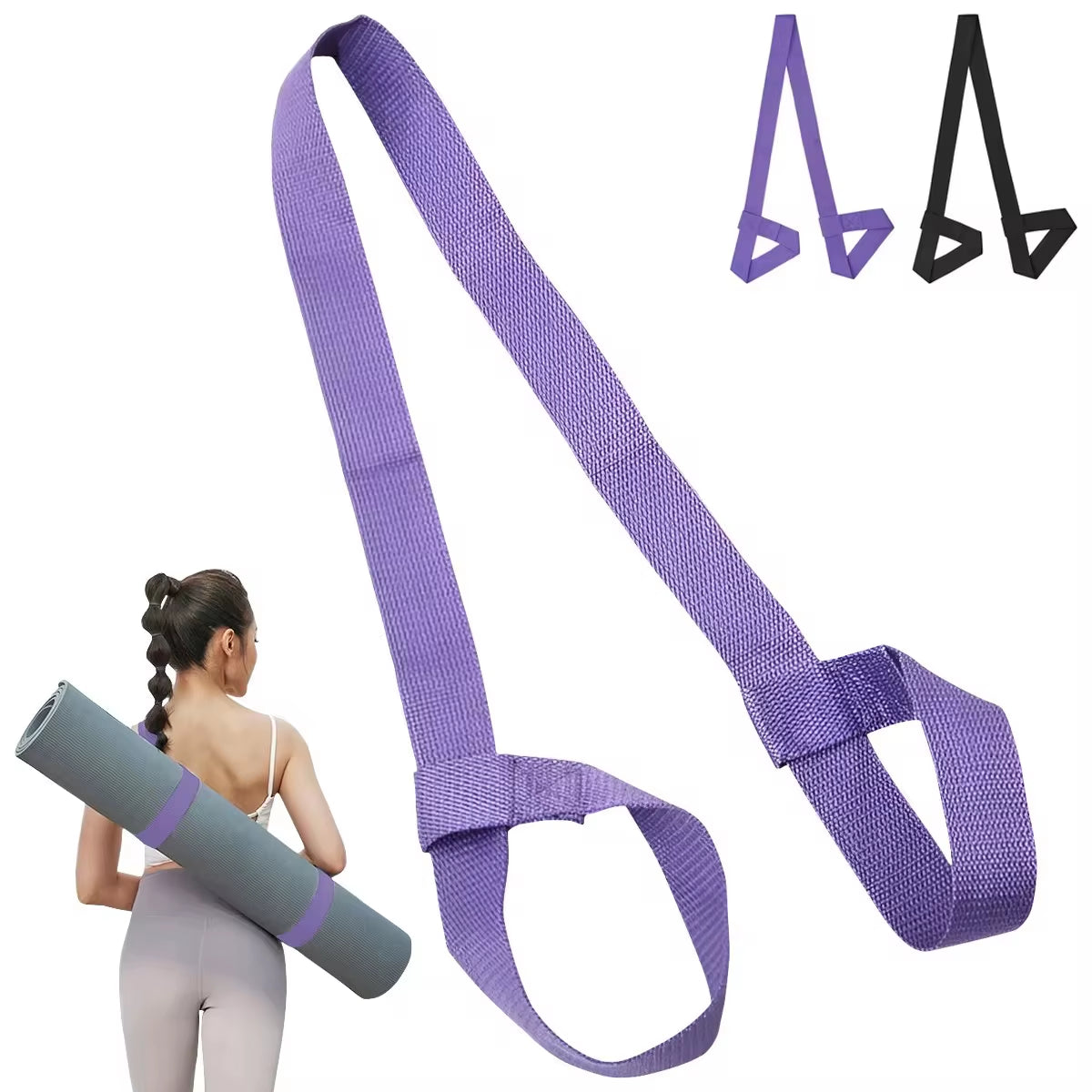 Versatile Adjustable Yoga Mat Carrier Strap - Perfect for Fitness & Gym, 165cm x 3.8cm - Alrickas’ UNIQUE BOUTIQUE