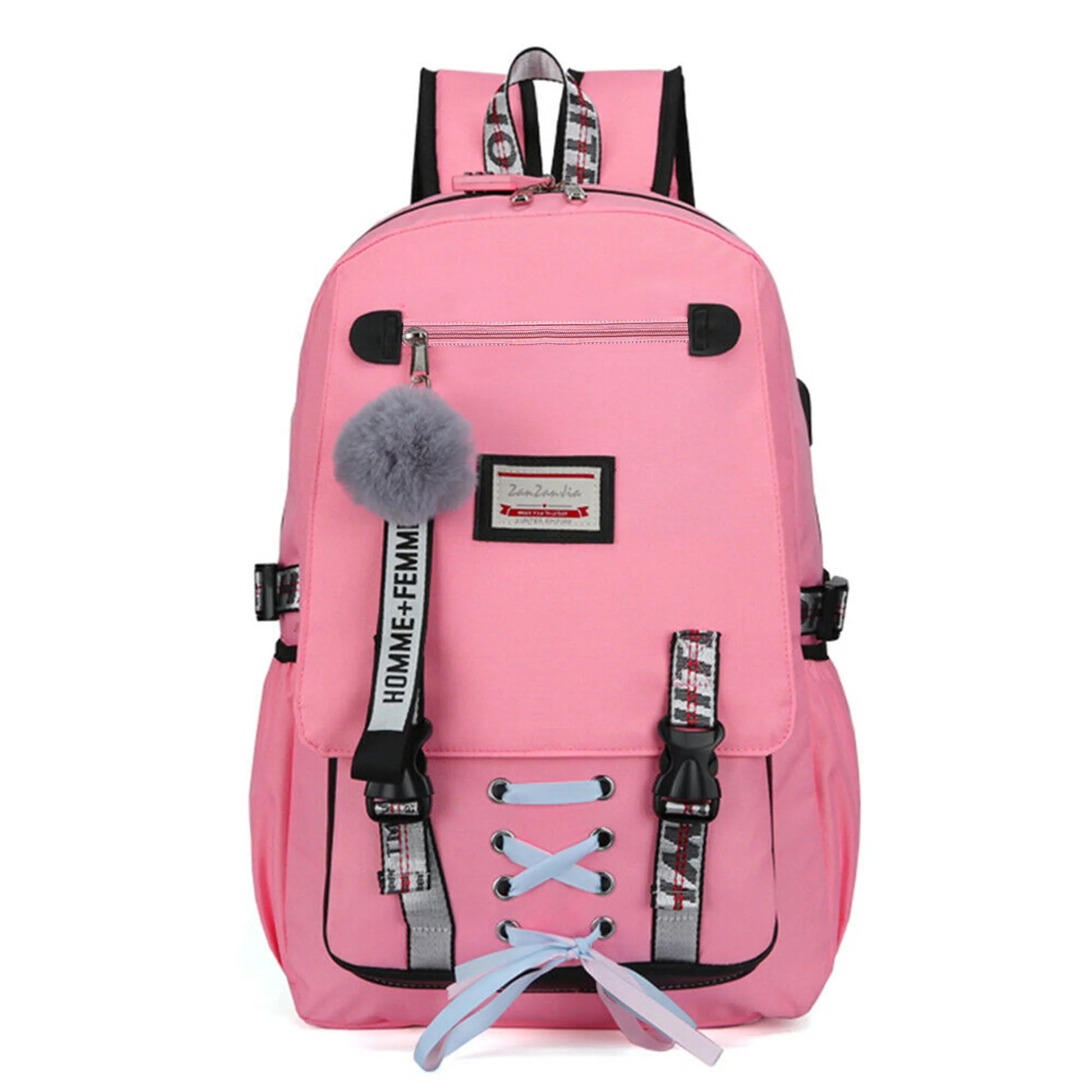 Stylish Waterproof Teenage Backpack with Anti-Theft Lock & USB Port - Perfect for School, College & Laptops! - Alrickas’ UNIQUE BOUTIQUE