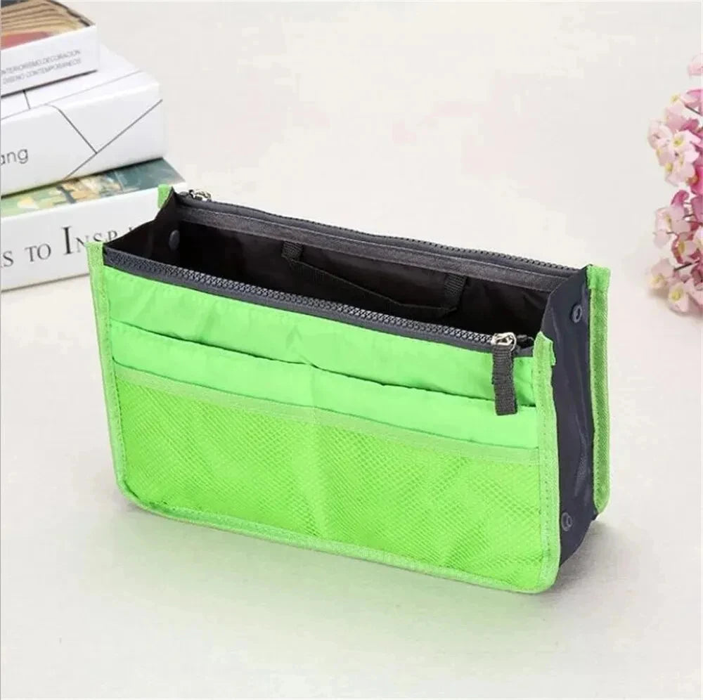 Women Make up Cosmetic Bag Travel Handbag Nylon Large Container Make up Case Organizer Bags Ladies Foldable Purse Clutch Bag