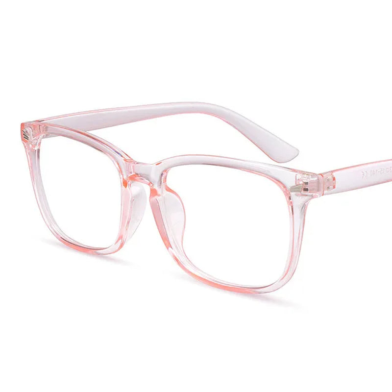 Fashion Unisex anti Blue Light Square Plain Glasses Full Frame Glasses for Men and Women Radiation Protection Optical Glasses