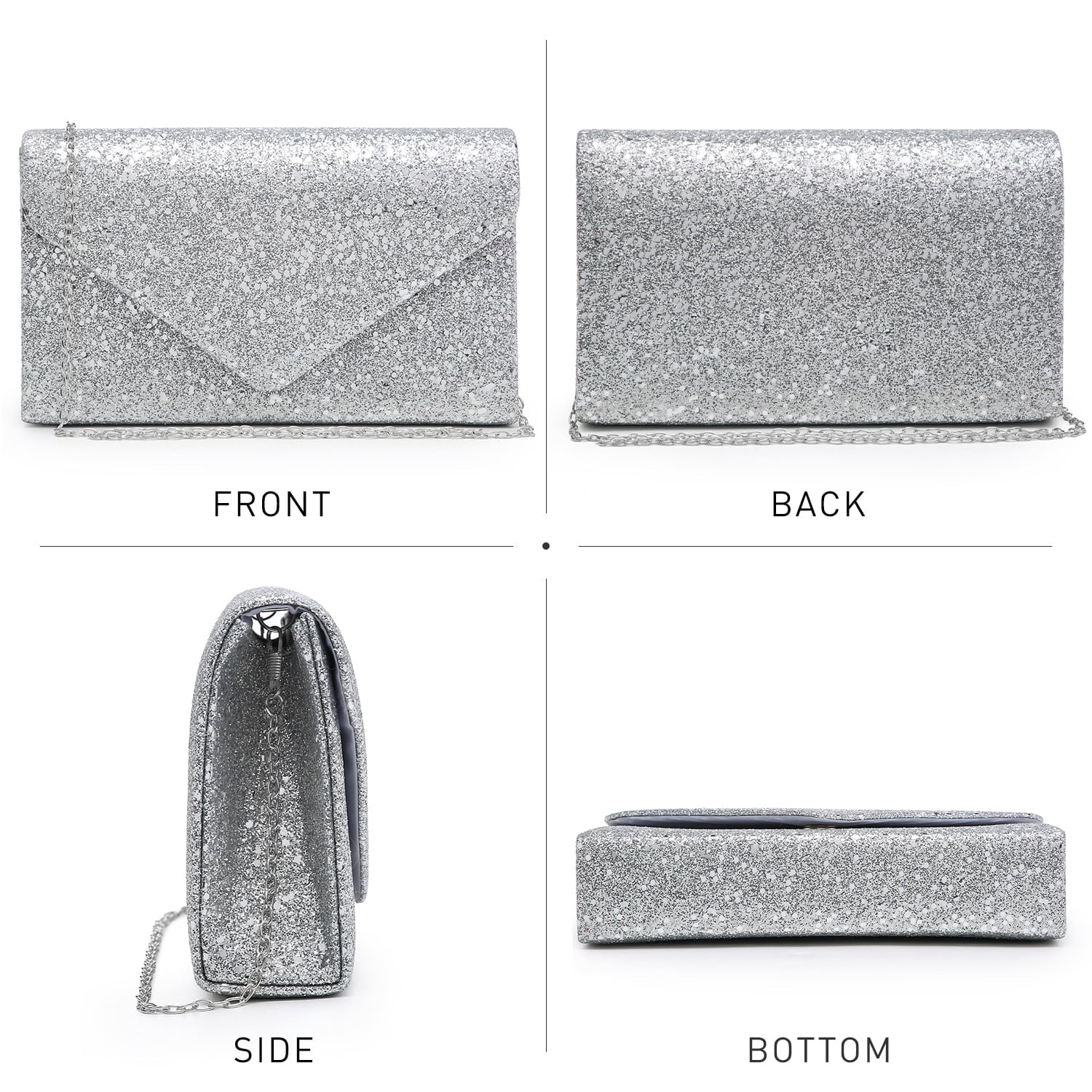 Glistening Evening Clutch Bags for Women - Elegant Formal Party & Wedding Purses - Alrickas’ UNIQUE BOUTIQUE