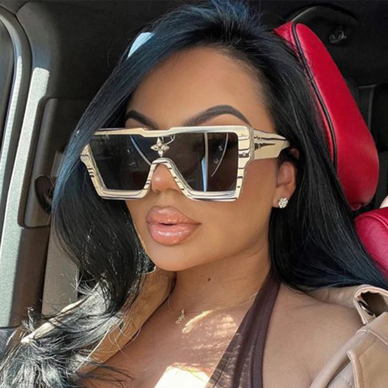 Luxury Square Sunglasses Women Fashion Oversized Grandient Sun Glasses Female Brand Designer High Quality Eyewear Shades Oculos