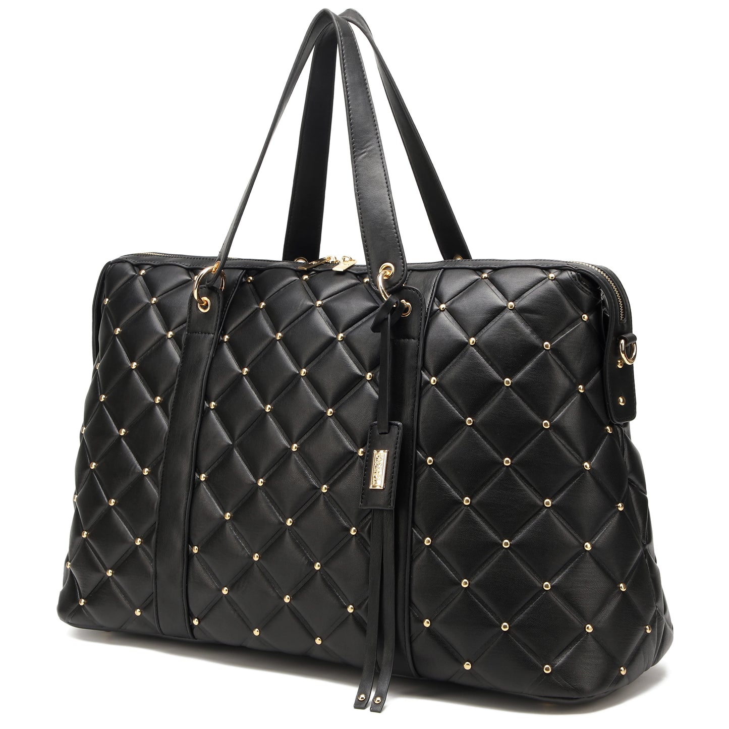 Women'S Quilted Travel Tote Weekender Duffle Bag