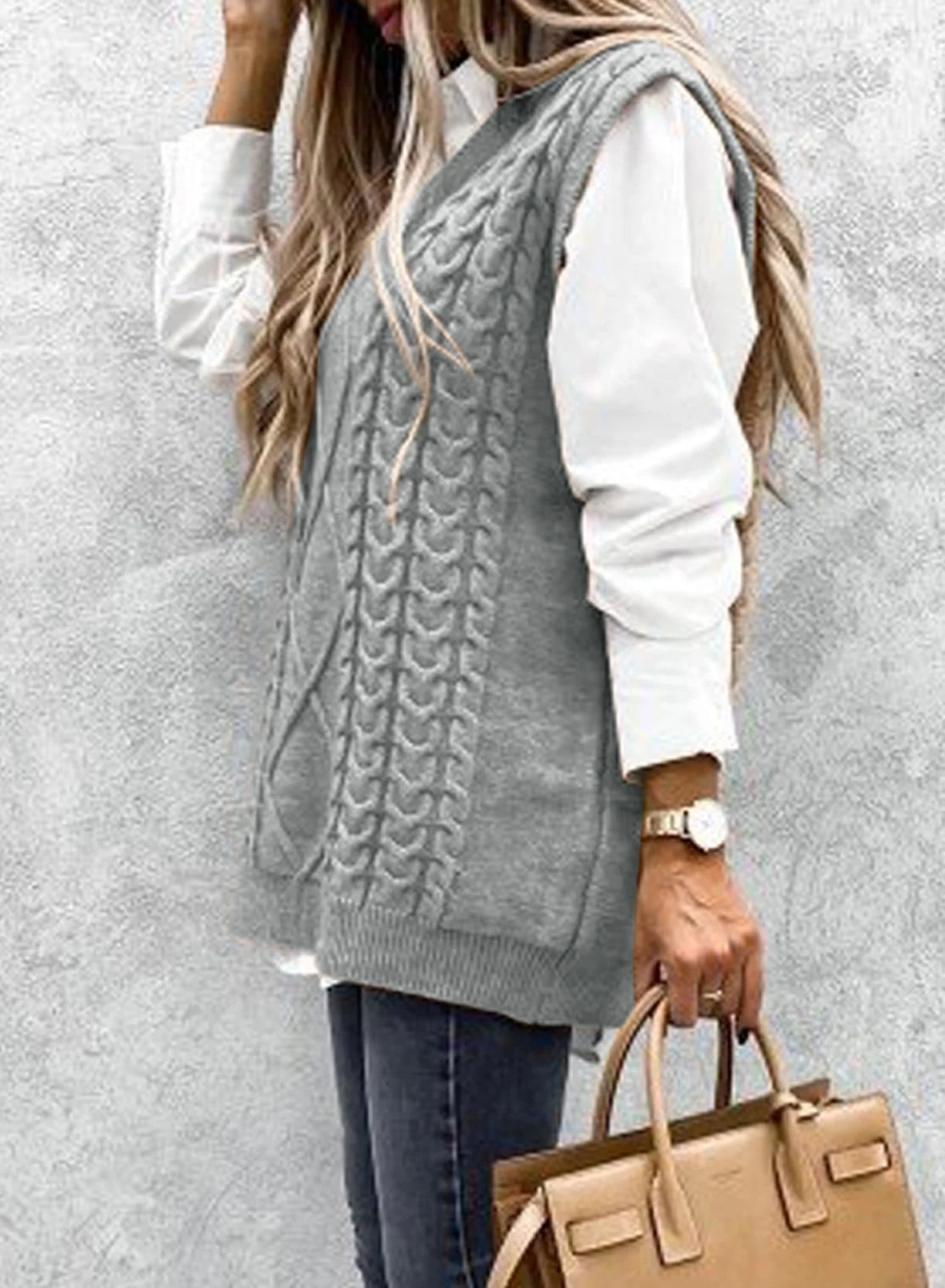 Chic Women's Vintage Sleeveless Knitted Sweater Vest - Perfect for Fall! - Alrickas’ UNIQUE BOUTIQUE