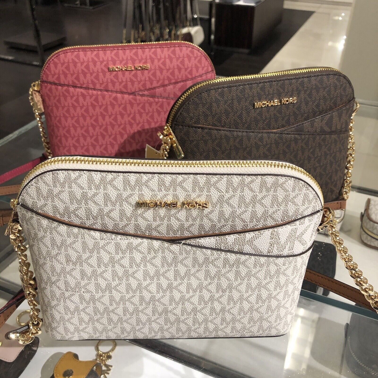 Michael Kors Lady PVC or Leather Crossbody Bag Handbag Messenger Purse Shoulder - Alrickas’ UNIQUE BOUTIQUE