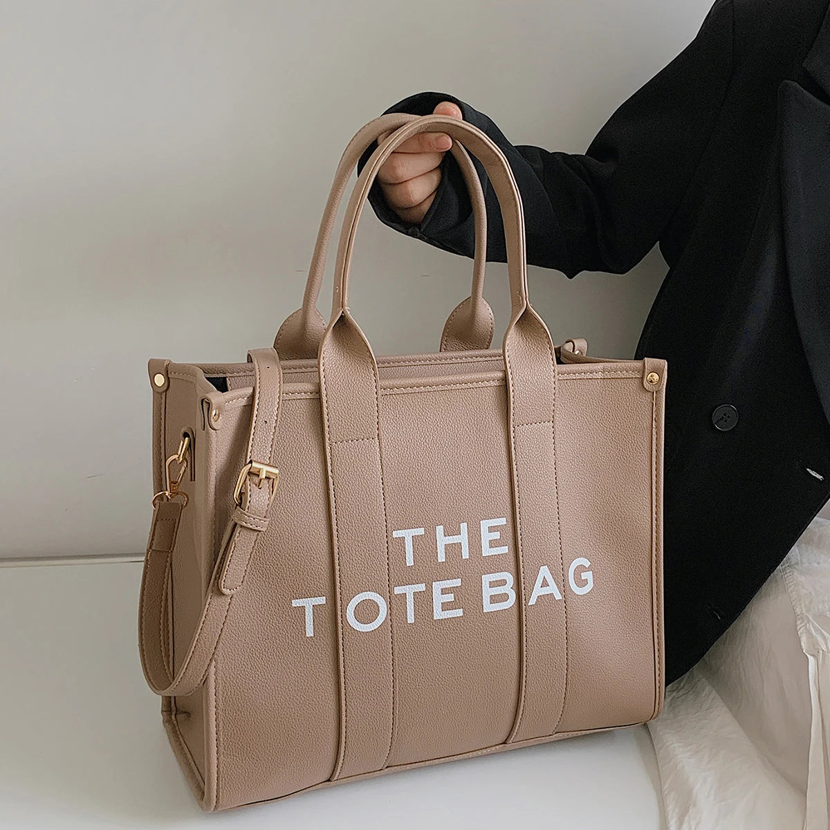 Chic Luxury Designer Tote Bag for Women - Versatile Soft PU Shoulder and Crossbody Handbag - Alrickas’ UNIQUE BOUTIQUE