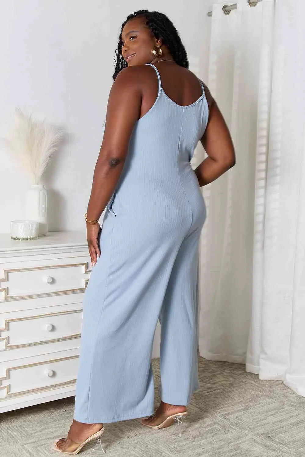 Chic V-Neck Spaghetti Strap Jumpsuit - Perfect Fit for Every Body - Alrickas’ UNIQUE BOUTIQUE