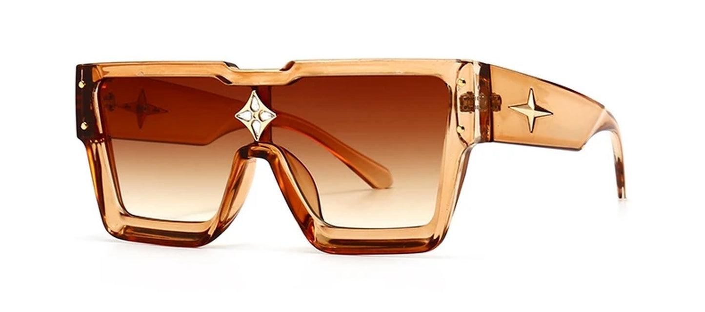 Luxury Square Sunglasses Women Fashion Oversized Grandient Sun Glasses Female Brand Designer High Quality Eyewear Shades Oculos