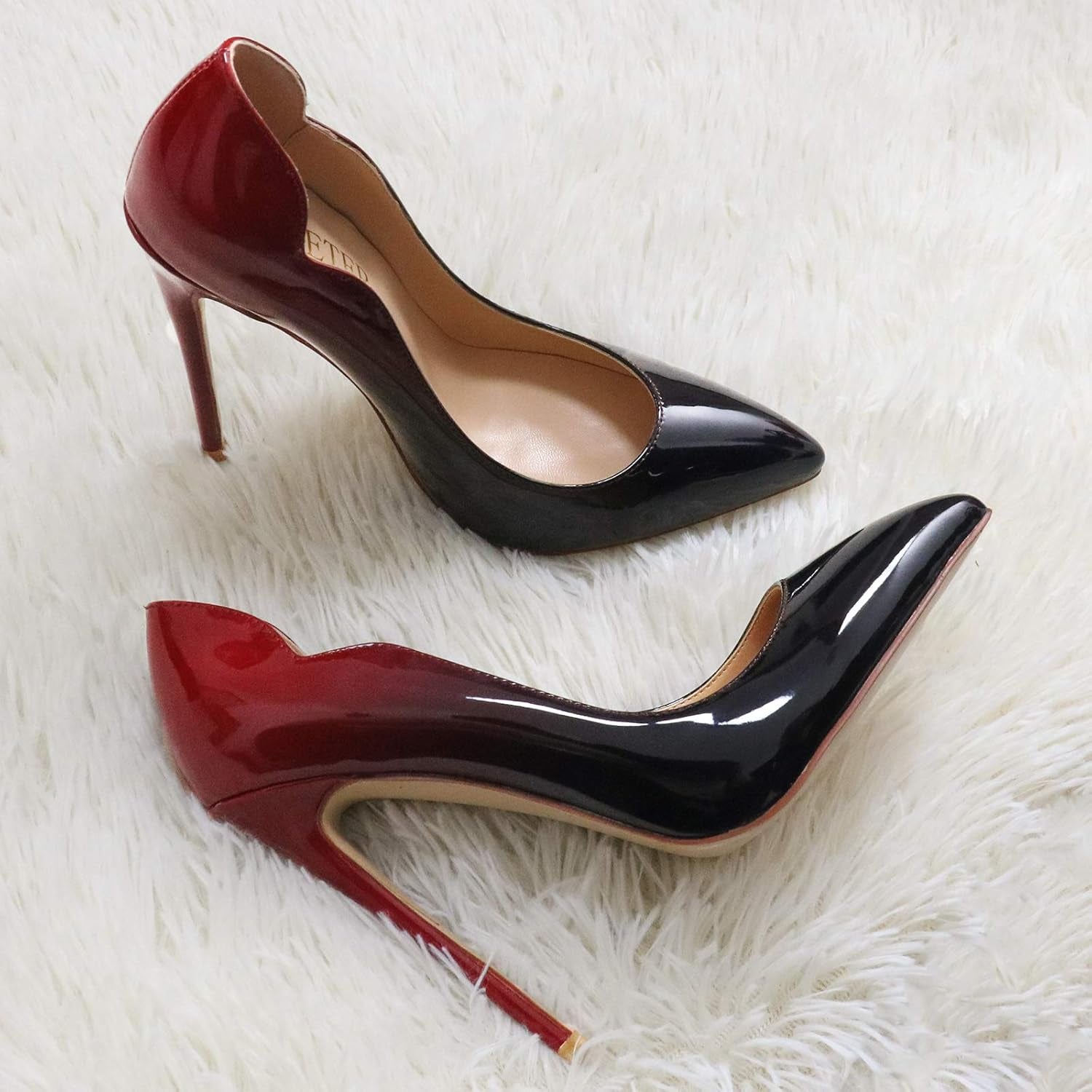 Elegant Women's Patent Leather High Heels - 4.72" Stiletto Pumps for Weddings & Evening Events - Alrickas’ UNIQUE BOUTIQUE