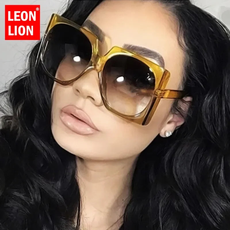 Square Oversized Sunglasses Women 2023 Glasses Women Luxury Eyeglasses Women/Men Brand Designer Gafas De Sol De Mujer