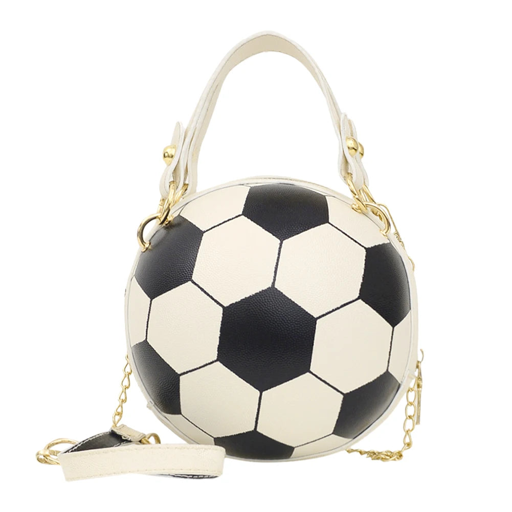 New Female Leather Pink Basketball Bag New Ball Purses for Teenagers Women Shoulder Bags Crossbody Chain Hand Bags