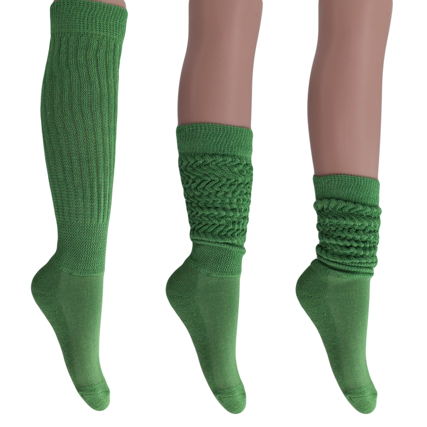 Women's Slouch Socks – Soft Cotton Scrunch Socks, Retro Knee-High Boot Socks for Casual Wear & Comfort (2 Pairs)-18
