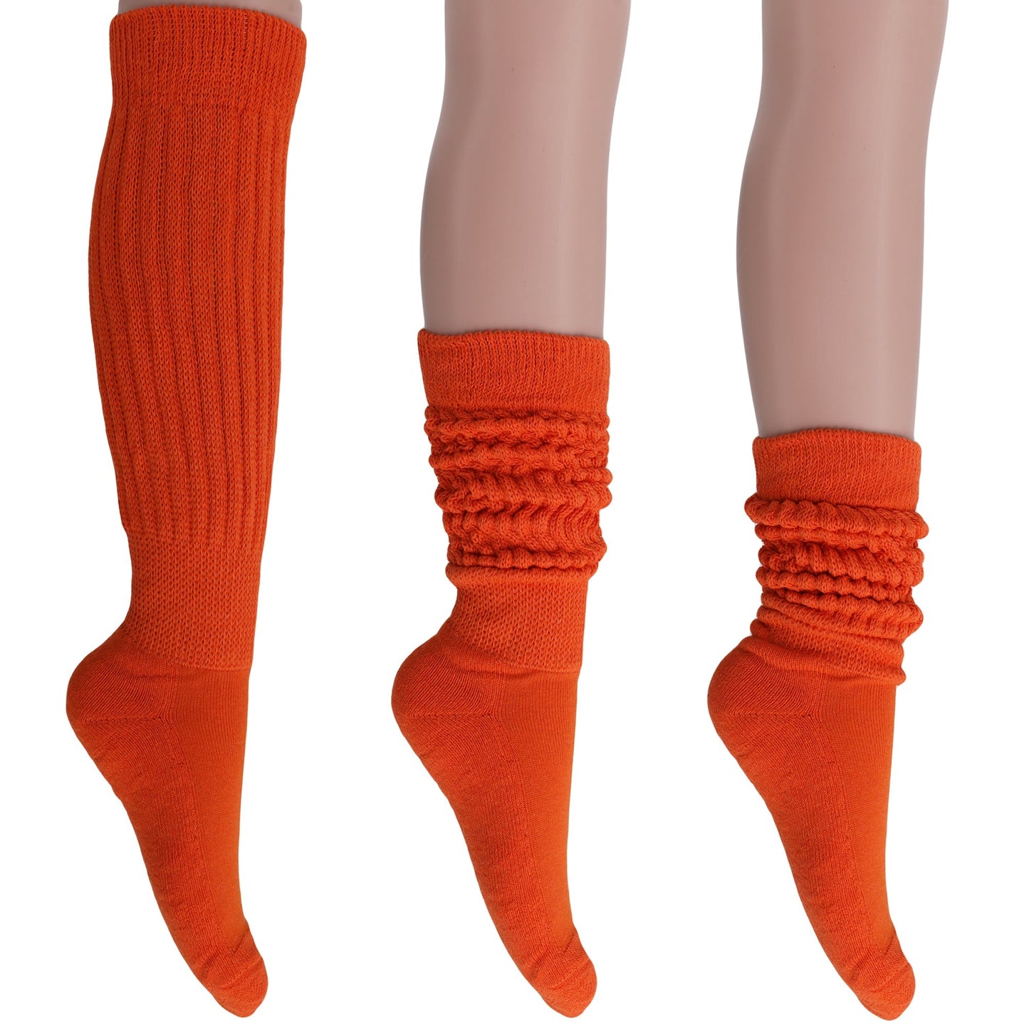 Women's Slouch Socks – Soft Cotton Scrunch Socks, Retro Knee-High Boot Socks for Casual Wear & Comfort (2 Pairs)-4