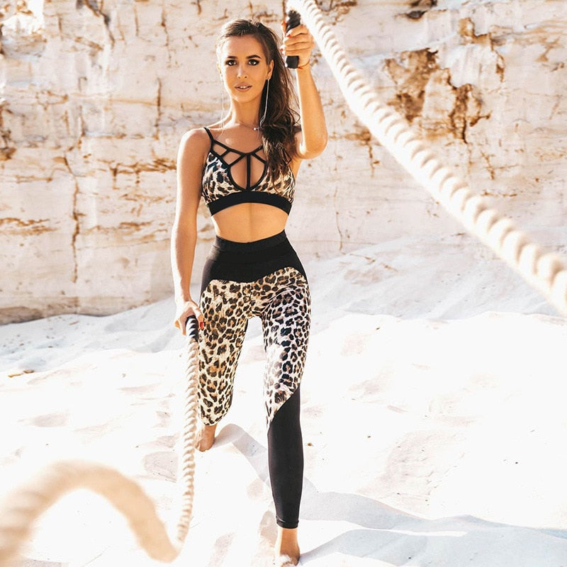 Women Sportswear Female Yoga Set Sexy Fitness Gym Wear Running Workout Clothing-2