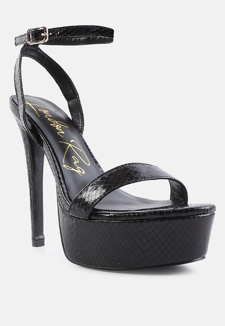 Queen Bee Rhinestone Heeled Sandals-1