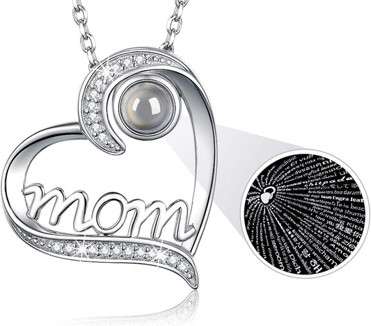 Birthday Gifts for Women 925 Sterling Silver Mom Necklace for Mom Wife August Birthstones Necklace Peridot Blue Sapphire and More Stones Jewelry for Her