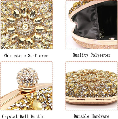 Rhinestone Evening Clutch Bag for Women Bridal Diamonds Clutch Purses Wedding Purse Prom Cocktail Party Handbags