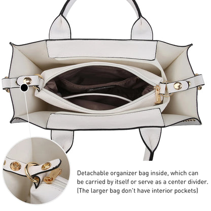 Women'S 3Pcs Purse Handbag Shoulder Bag Tote Satchel Hobo Bag Briefcase Work Bag for Ladies