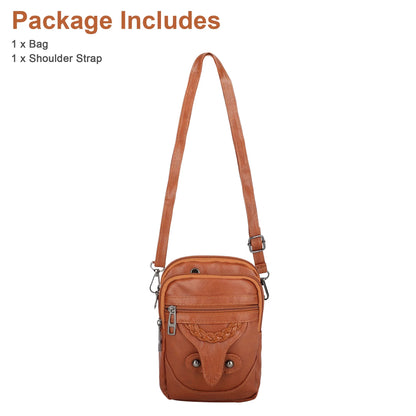 Small Cell Phone Purse, PU Leather Crossbody Phone Bag with Adjustable Strap