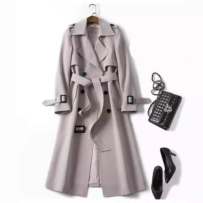 Women'S Trench Coats Winter Long Shirt Dress Women Brown Windbreak Coat Korean plus Large Size Casual Outerwear Thickening Fashion