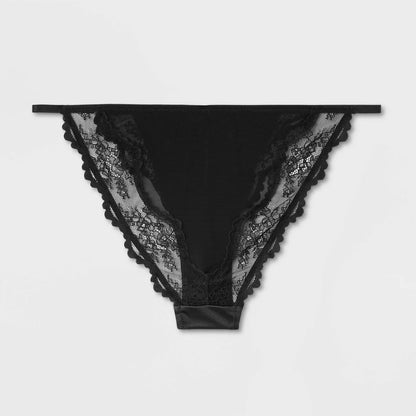 Women'S Satin and Lace Lingerie Cheeky Underwear - Auden
