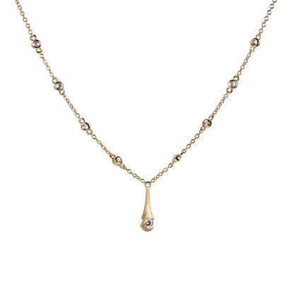 Vintage 18K Gold Plated 925 Sterling Silver round Cut Lab Sapphire Gems Pendant Necklace Fine Jewelry Anniversary Gift