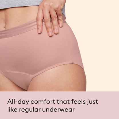 for All Leaks Light Absorbency Hi-Waist Bladder Leak Underwear, Extra Large, Desert Rose
