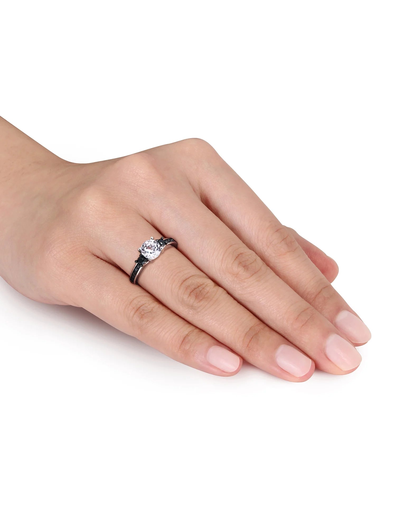 Women'S Diamond Sterling Silver Engagement Ring